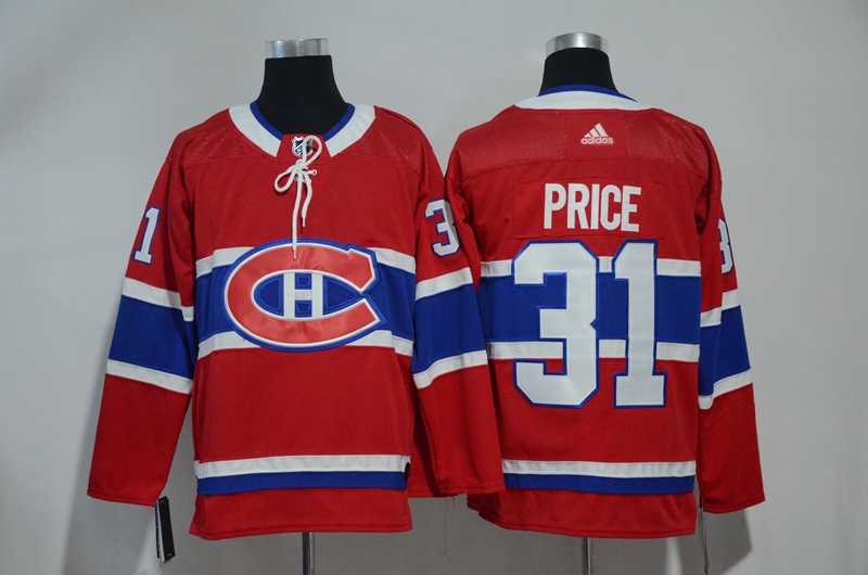 Canadiens #31 Carey Price Red Adidas Stitched Jersey